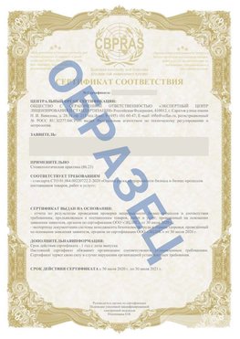Образец Сертификат СТО 01.064.00220722.2-2020 Находка Сертификат СТО 01.064.00220722.2-2020 